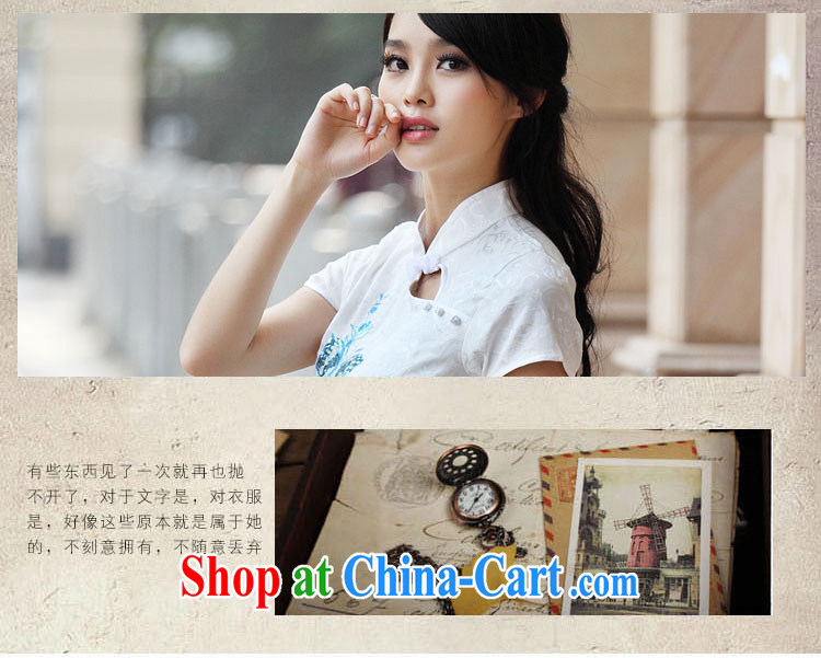 US STEPHEN A #6908 summer new, genuine goods package elegant retro fresh Chinese to Butterfly cheongsam dress blue XL pictures, price, brand platters! Elections are good character, the national distribution, so why buy now enjoy more preferential! Health
