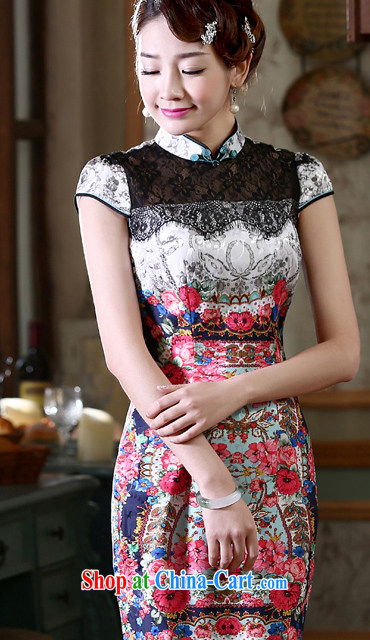 Morning, dresses new 2015 summer retro short improved stylish Chinese qipao graphics thin dresses and Jacob clear red XXL pictures, price, brand platters! Elections are good character, the national distribution, so why buy now enjoy more preferential! Health