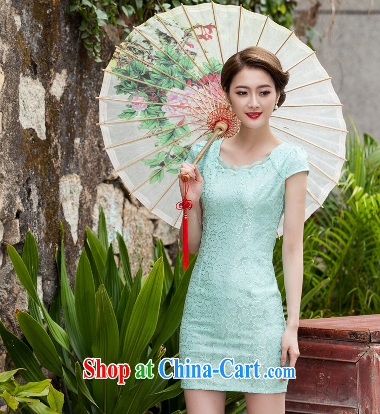 Hsueh-Chi Lin Nunnery 2015 spring and summer new, lace dresses and stylish beauty dress Openwork hook flower #1106 Lake blue XL pictures, price, brand platters! Elections are good character, the national distribution, so why buy now enjoy more preferential! Health