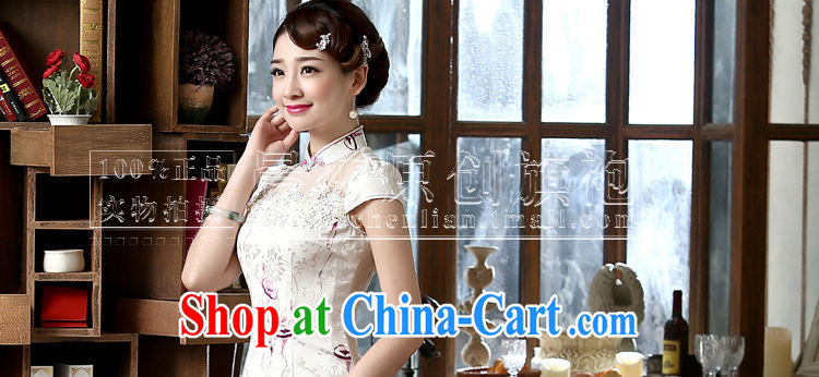 Morning, 2015 new summer fashion improved retro short cheongsam dress with short two-color pure green XXL pictures, price, brand platters! Elections are good character, the national distribution, so why buy now enjoy more preferential! Health