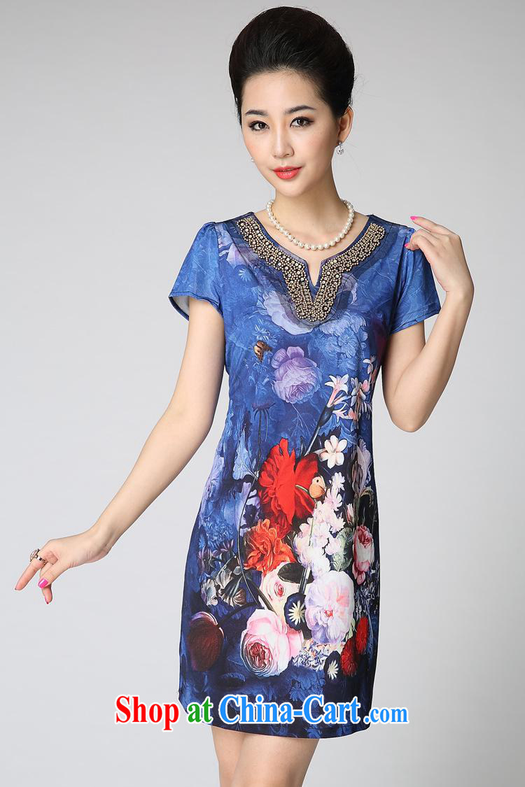 Wedding mother load summer 2014 new, older female finisher Pearl embossed dresses wedding dress N 14,201 blue 4 XL pictures, price, brand platters! Elections are good character, the national distribution, so why buy now enjoy more preferential! Health