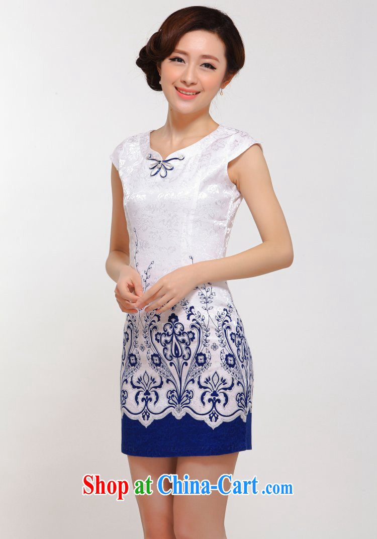 Summer fashion 2015 new improved sexy beauty retro upscale lace cheongsam dress white L pictures, price, brand platters! Elections are good character, the national distribution, so why buy now enjoy more preferential! Health