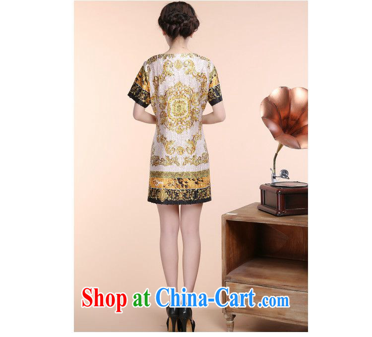 Forest narcissus summer 2015 New Silk wrinkled ethnic wind relaxed MOM dresses with short-sleeved V receipts waist dress jacket XYY - 8510 the purple XXXXXL pictures, price, brand platters! Elections are good character, the national distribution, so why buy now enjoy more preferential! Health