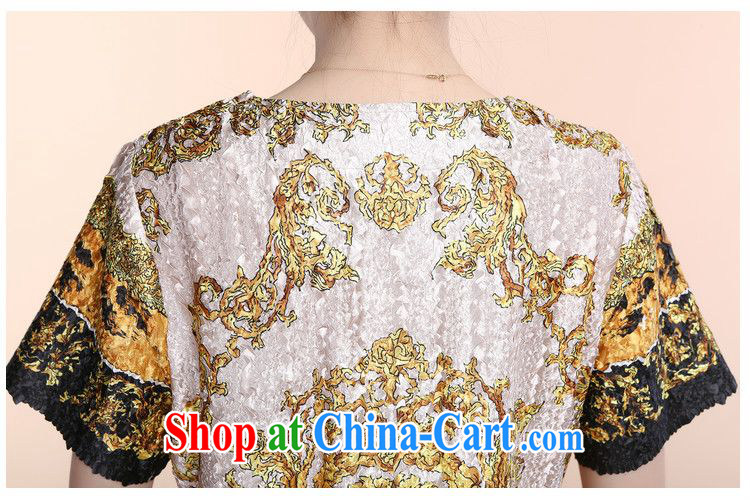 Forest narcissus summer 2015 New Silk wrinkled ethnic wind relaxed MOM dresses with short-sleeved V receipts waist dress jacket XYY - 8510 the purple XXXXXL pictures, price, brand platters! Elections are good character, the national distribution, so why buy now enjoy more preferential! Health