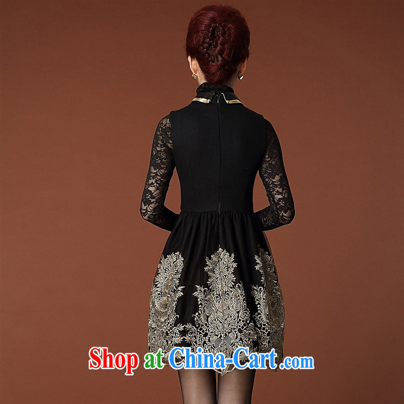 2014 European and American big fall on women, elderly mother with a sleeveless dresses black XXL, Iraq, and, on-line shopping