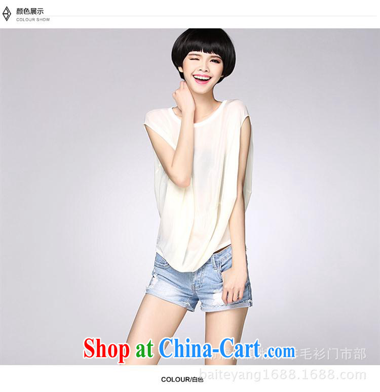 Black butterfly silk White female T pension 2015 summer short-sleeve swing for women in Europe and America with explosive white are code pictures, price, brand platters! Elections are good character, the national distribution, so why buy now enjoy more preferential! Health