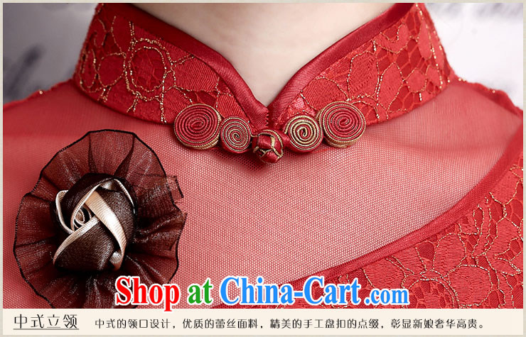Jubilee 1000 bride's 2015 summer new Chinese Antique improved lace bridal cheongsam dress uniform toast Q 323 red XXL pictures, price, brand platters! Elections are good character, the national distribution, so why buy now enjoy more preferential! Health