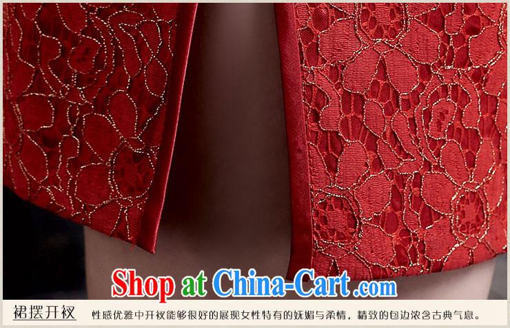 Jubilee 1000 bride's 2015 summer new Chinese Antique improved lace bridal cheongsam dress uniform toast Q 323 red XXL pictures, price, brand platters! Elections are good character, the national distribution, so why buy now enjoy more preferential! Health