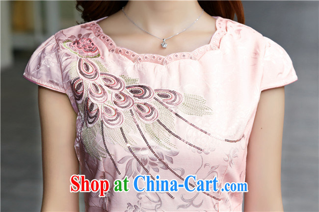 Cheung Gore red 2015 new cheongsam dress stylish improved cultivation style short embroidery cheongsam dress dresses pink XXL national free postage-pictures, price, brand platters! Elections are good character, the national distribution, so why buy now enjoy more preferential! Health