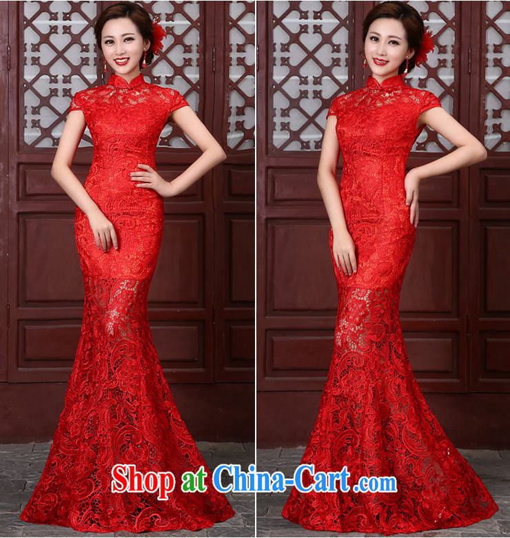 Jubilee 1000 bride 2015 spring and summer new stylish crowsfoot retro lace wedding bridal dresses dresses toast Q 3011 short-sleeved long XXXL pictures, price, brand platters! Elections are good character, the national distribution, so why buy now enjoy more preferential! Health
