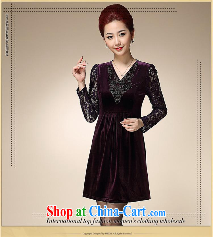Ya-ting store autumn 2014 the new female high temperament, the wool-yi skirt long-sleeved autumn beauty graphics thin blue 2 XL pictures, price, brand platters! Elections are good character, the national distribution, so why buy now enjoy more preferential! Health