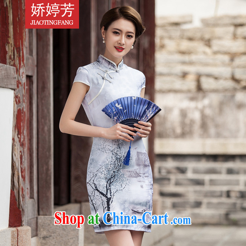 Air-ting-fang 2015 new painting classic short-sleeved dress retro fashion China wind daily outfit XXL paintings, air-ting-fang (JIAOTINGFANG), online shopping