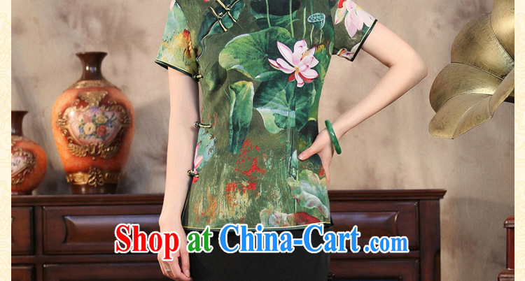 Dan smoke-free summer new, Chinese cheongsam shirt Chinese Antique improved cotton Ma hand-painted Buddha take short-sleeved Tang is shown in Figure 3XL pictures, price, brand platters! Elections are good character, the national distribution, so why buy now enjoy more preferential! Health