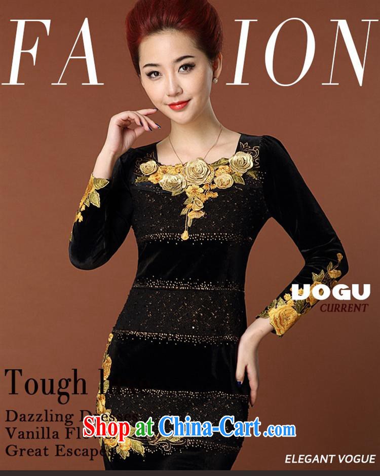 Ya-ting stores in Europe and America 2015 spring fashion new, middle-aged people dress dresses support mixed in the elderly, female black XL pictures, price, brand platters! Elections are good character, the national distribution, so why buy now enjoy more preferential! Health