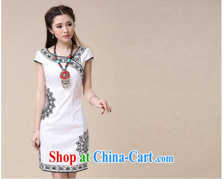 Yao Yi 2015 spring and summer China wind National wind female elegant embroidery, cheongsam dress 8963 white L pictures, price, brand platters! Elections are good character, the national distribution, so why buy now enjoy more preferential! Health