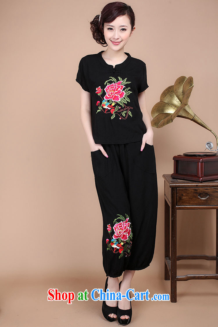 Nest, summer 2015 with new, older Chinese Ethnic Wind cotton embroidery has been the 7 pants female black XL pictures, price, brand platters! Elections are good character, the national distribution, so why buy now enjoy more preferential! Health