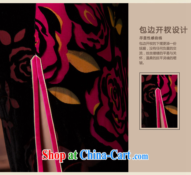 Bong-amphibious gulping spent the 2015 summer new retro velvet cheongsam daily fashion beauty short sleeve cheongsam dress DQ of 15,109 blue flower XXXL pictures, price, brand platters! Elections are good character, the national distribution, so why buy now enjoy more preferential! Health