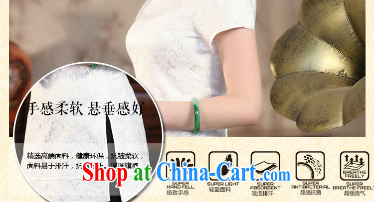 spend the summer new female Chinese qipao T-shirt Chinese improved, led light, long, short-sleeved Chinese White XL pictures, price, brand platters! Elections are good character, the national distribution, so why buy now enjoy more preferential! Health