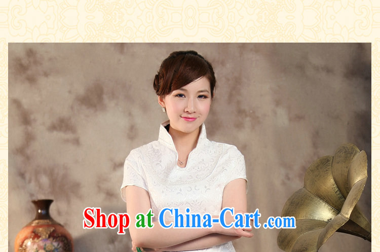 Dan smoke summer new female Chinese qipao T-shirt Chinese improved, led light, long, short-sleeved Chinese White XL pictures, price, brand platters! Elections are good character, the national distribution, so why buy now enjoy more preferential! Health