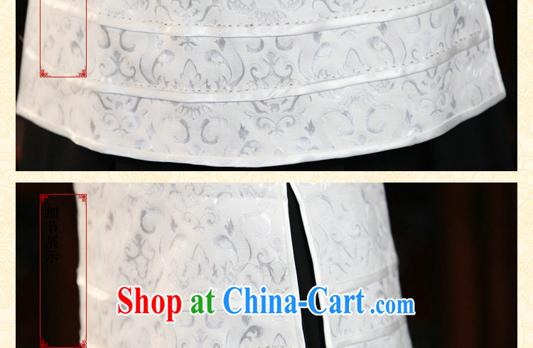 Dan smoke summer new female Chinese qipao T-shirt Chinese improved, led light, long, short-sleeved Chinese White XL pictures, price, brand platters! Elections are good character, the national distribution, so why buy now enjoy more preferential! Health
