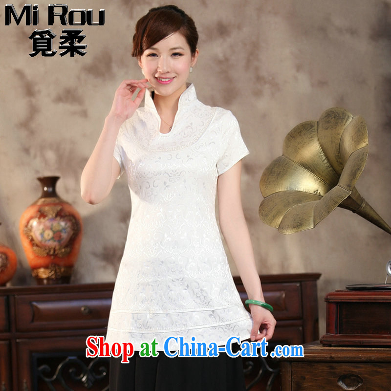 Find Sophie summer new female Chinese qipao T-shirt Chinese improved, led light, long, short-sleeved Chinese figure color XL, flexible employment, and shopping on the Internet