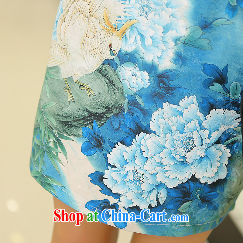 PCA dresses summer short, cultivating improved cheongsam dress purple Magpies XL, Pca, shopping on the Internet