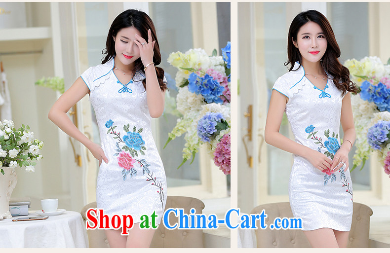 PCA dresses summer improved China wind cultivating short-sleeved cheongsam dress white L pictures, price, brand platters! Elections are good character, the national distribution, so why buy now enjoy more preferential! Health