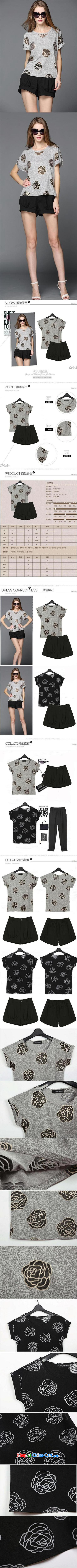 Hamilton in Europe and America, the female summer new thick mm stylish rose stamp graphics thin clothes snow woven shorts black large code 5 XL pictures, price, brand platters! Elections are good character, the national distribution, so why buy now enjoy more preferential! Health