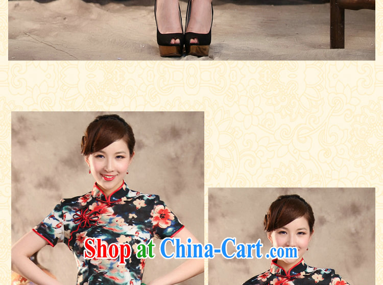 Bin Laden smoke summer dresses, Chinese Antique cotton the stylish Chinese qipao spend quintessence of improved short cheongsam shown in Figure 3XL pictures, price, brand platters! Elections are good character, the national distribution, so why buy now enjoy more preferential! Health