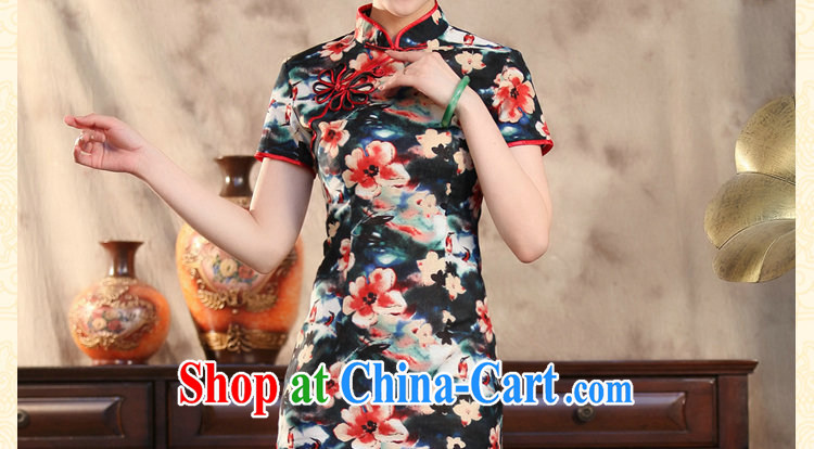 Find Sophie summer Ms. cheongsam Chinese Antique cotton the modern Chinese qipao spend quintessence of improved short cheongsam as figure 3XL pictures, price, brand platters! Elections are good character, the national distribution, so why buy now enjoy more preferential! Health