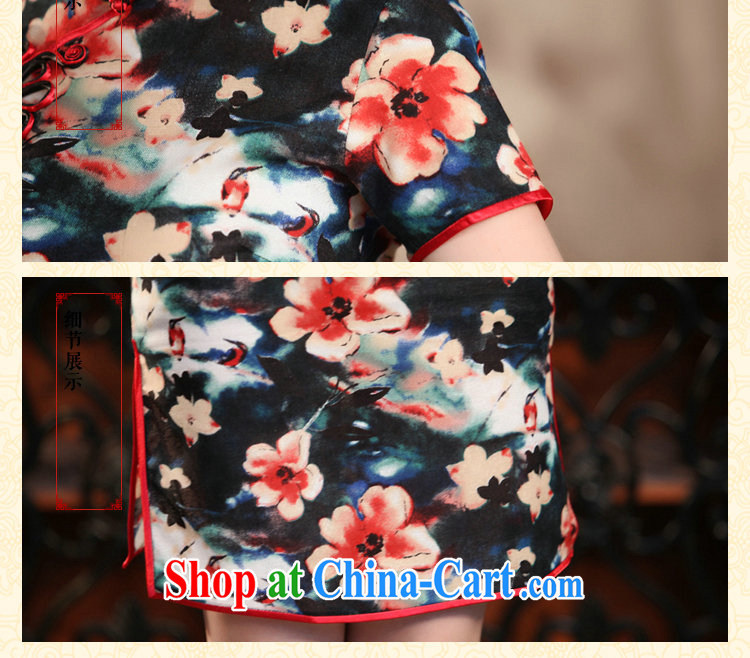 Find Sophie summer Ms. cheongsam Chinese Antique cotton the modern Chinese qipao spend quintessence of improved short cheongsam as figure 3XL pictures, price, brand platters! Elections are good character, the national distribution, so why buy now enjoy more preferential! Health