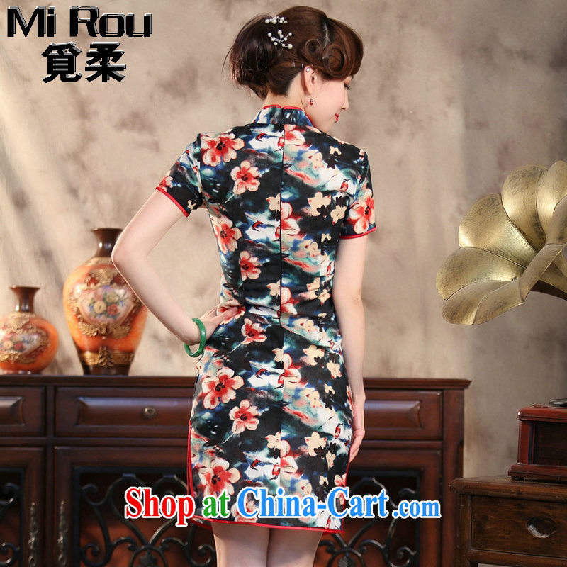 Find Sophie summer Ms. cheongsam Chinese Antique cotton the modern Chinese qipao spend quintessence of improved short cheongsam as figure 3XL, flexible employment, shopping on the Internet