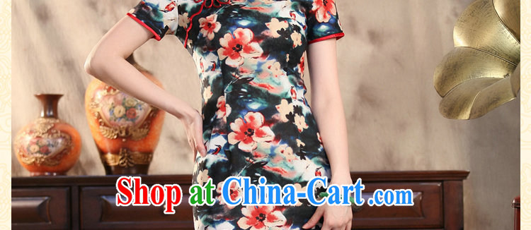 spend the summer Ms. cheongsam Chinese Antique cotton the modern Chinese qipao spend quintessence of improved short cheongsam figure 3XL pictures, price, brand platters! Elections are good character, the national distribution, so why buy now enjoy more preferential! Health
