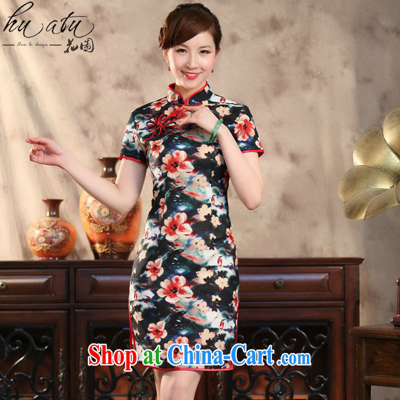spend the summer Ms. cheongsam Chinese Antique cotton the modern Chinese qipao spend quintessence of improved short cheongsam as figure 3XL, spend figure, and, shopping on the Internet