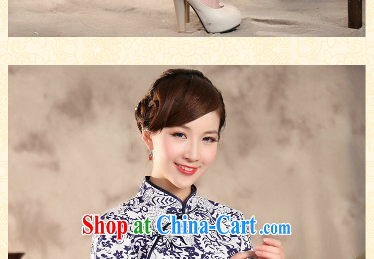 Find Sophie new female dresses summer Chinese Antique prettier blue and white porcelain Chinese improved goldfish snap short qipao Cheong Wa Dae LAN 3 XL pictures, price, brand platters! Elections are good character, the national distribution, so why buy now enjoy more preferential! Health