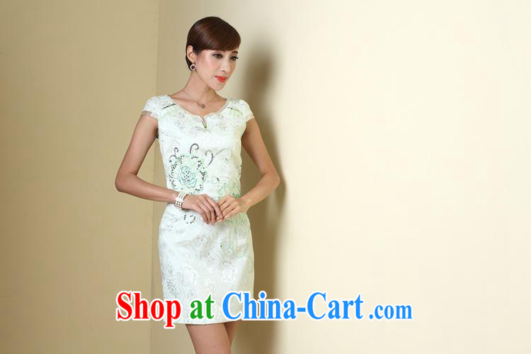 By 2014, improved stylish outfit New short, Retro dress dresses QD 4223 white XXL pictures, price, brand platters! Elections are good character, the national distribution, so why buy now enjoy more preferential! Health