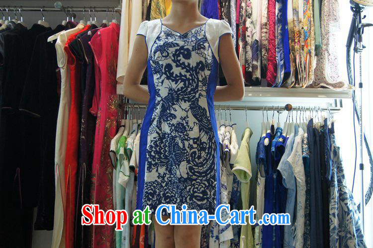 Amy 2014 improved stylish outfit New short retro women's clothing dresses QD 4248 blue XXL pictures, price, brand platters! Elections are good character, the national distribution, so why buy now enjoy more preferential! Health