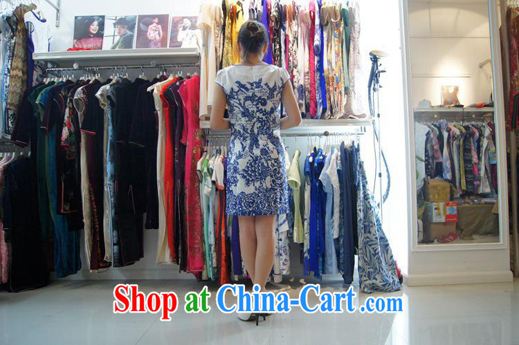 Amy 2014 improved stylish outfit New short retro women's clothing dresses QD 4248 blue XXL pictures, price, brand platters! Elections are good character, the national distribution, so why buy now enjoy more preferential! Health