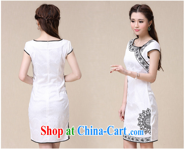 Cheung Gore Red Spring 2015 summer China wind National wind female elegant embroidery, cheongsam dress white XXL national free postage-pictures, price, brand platters! Elections are good character, the national distribution, so why buy now enjoy more preferential! Health