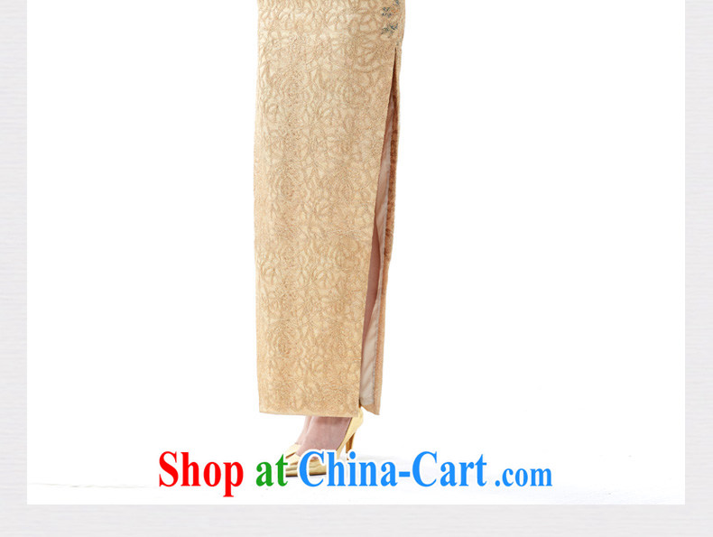 Wood is really a summer 2015 new dress high-end luxury banquet hand embroidery, silk cheongsam dress long, 43,060 13 light yellow XL pictures, price, brand platters! Elections are good character, the national distribution, so why buy now enjoy more preferential! Health