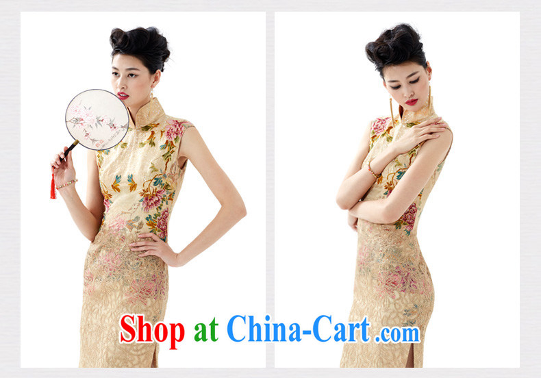 Wood is really a summer 2015 new dress high-end luxury banquet hand embroidery, silk cheongsam dress long, 43,060 13 light yellow XL pictures, price, brand platters! Elections are good character, the national distribution, so why buy now enjoy more preferential! Health