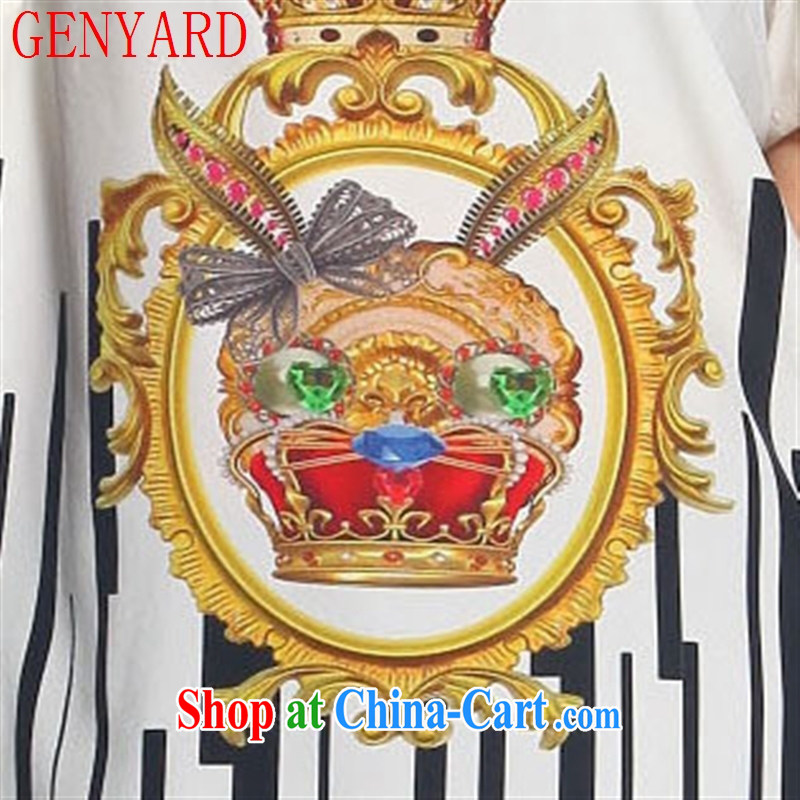 Qin Qing Store New, Old Silk short-sleeved shirt T sauna silk silk dress shirt stamp duty stamp duty Crown XXXL, GENYARD, shopping on the Internet