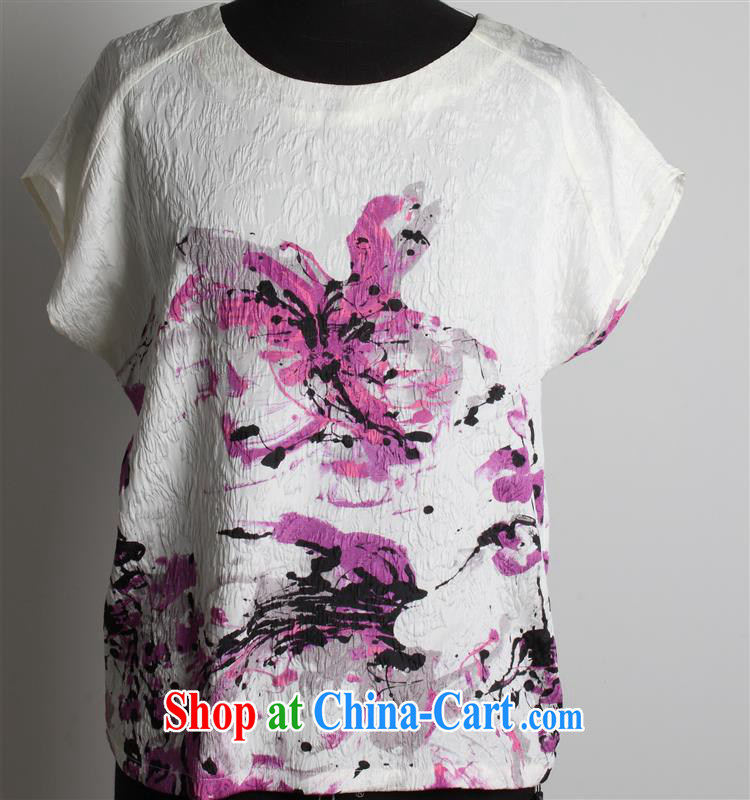 Qin Qing store 2015 New Silk short-sleeved girls MOM T-shirts, older women T-shirt loose version short-sleeve T-shirt mahogany black XXXL pictures, price, brand platters! Elections are good character, the national distribution, so why buy now enjoy more preferential! Health