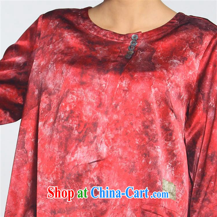 Qin Qing store 2015 summer new young mother silk T-shirt women T-shirt, with relaxed version sauna silk dress deep purple XXXL pictures, price, brand platters! Elections are good character, the national distribution, so why buy now enjoy more preferential! Health