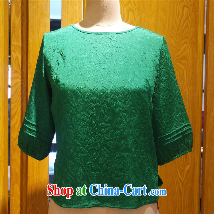 Deloitte Touche Tohmatsu store sunny summer 2015 with new dual-wrinkle upscale silk shirt, with relaxed version female T-shirt silk dress Dark Green Green XXXL pictures, price, brand platters! Elections are good character, the national distribution, so why buy now enjoy more preferential! Health