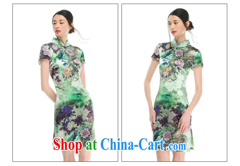 Wood is really the female 2015 spring and summer New Silk poster stamp short flag facade flowers classic qipao 21,906 15 green XXXL pictures, price, brand platters! Elections are good character, the national distribution, so why buy now enjoy more preferential! Health