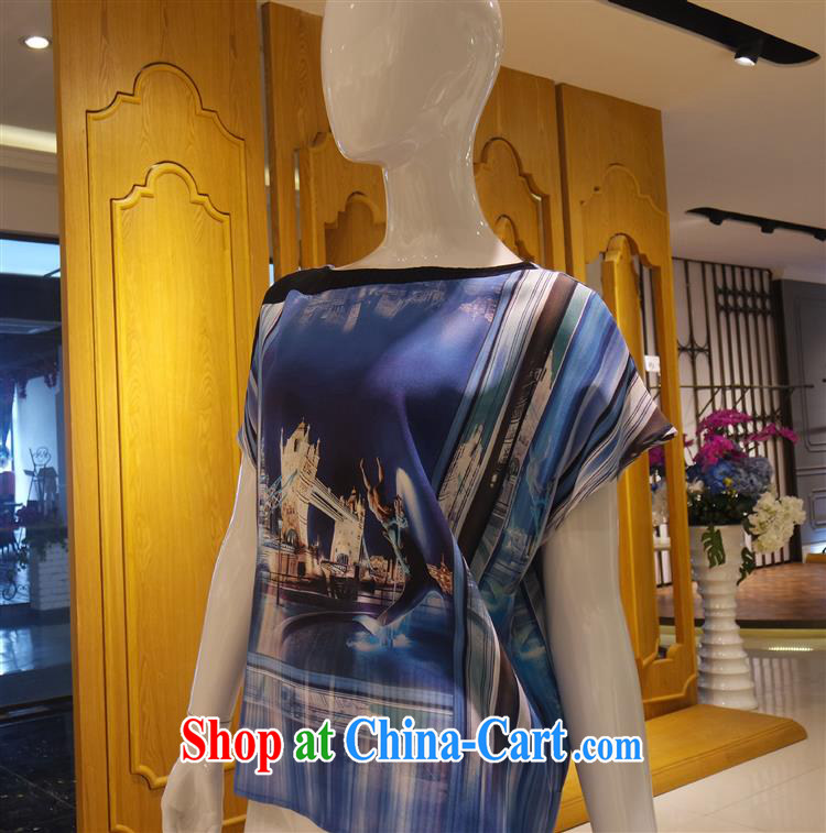 Qin Qing store new summer silk dress short-sleeved shirt T sauna silk fine stamp female T-shirt spots stamp XXXL pictures, price, brand platters! Elections are good character, the national distribution, so why buy now enjoy more preferential! Health