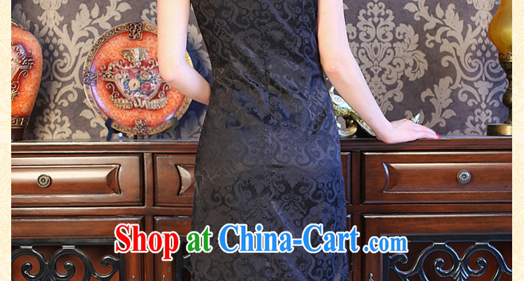 Find Sophie summer wear cheongsam dress new Ultra graphics thin retro short dresses, small black skirt Chinese improved the collar cheongsam black 3 XL pictures, price, brand platters! Elections are good character, the national distribution, so why buy now enjoy more preferential! Health