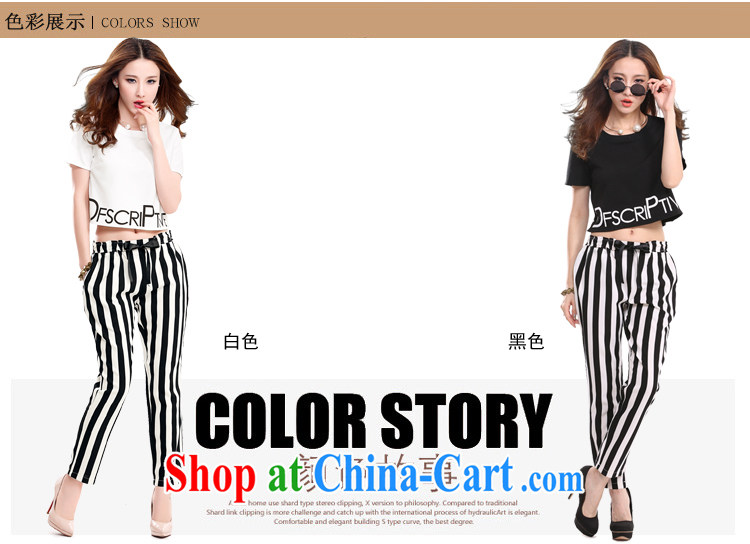 Ya-ting store 89,700 terrace cultivation umbilical cord with striped pants pencil-yi trousers summer pants sexy short-sleeved round-collar white white black stripe L pictures, price, brand platters! Elections are good character, the national distribution, so why buy now enjoy more preferential! Health