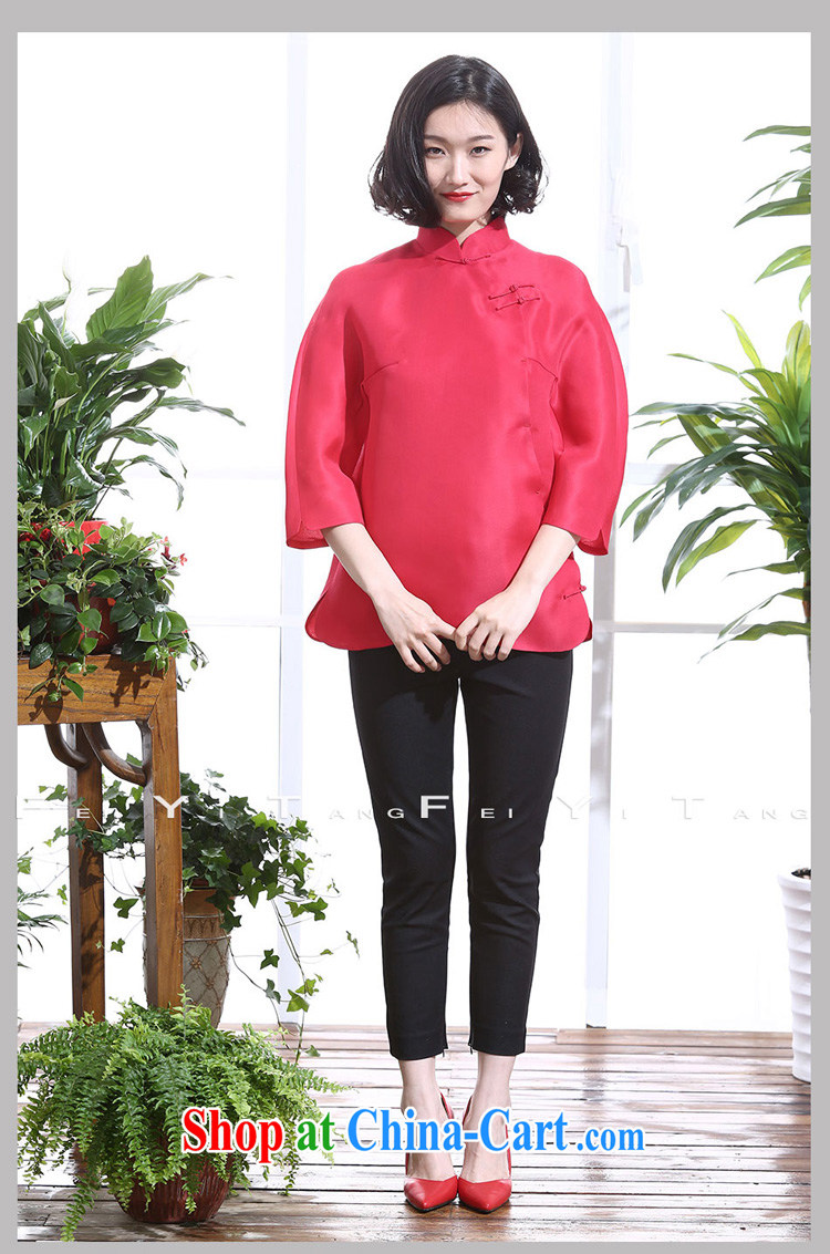Summer 2015 New Silk European root by the improved Chinese style Chinese girl Chinese bows service bridal gown T-shirt 7 cuff red XL pictures, price, brand platters! Elections are good character, the national distribution, so why buy now enjoy more preferential! Health